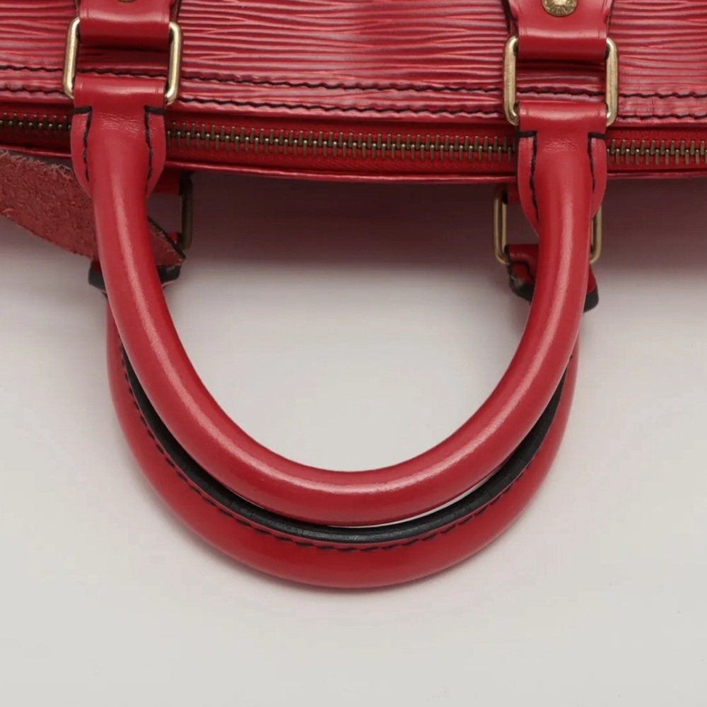 Louis Vuitton Epi Speedy 25 Red With Gold Hardware M43017 - Picture 5 of 13